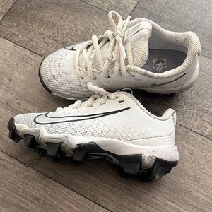 Nike Kids White and Black Cleats